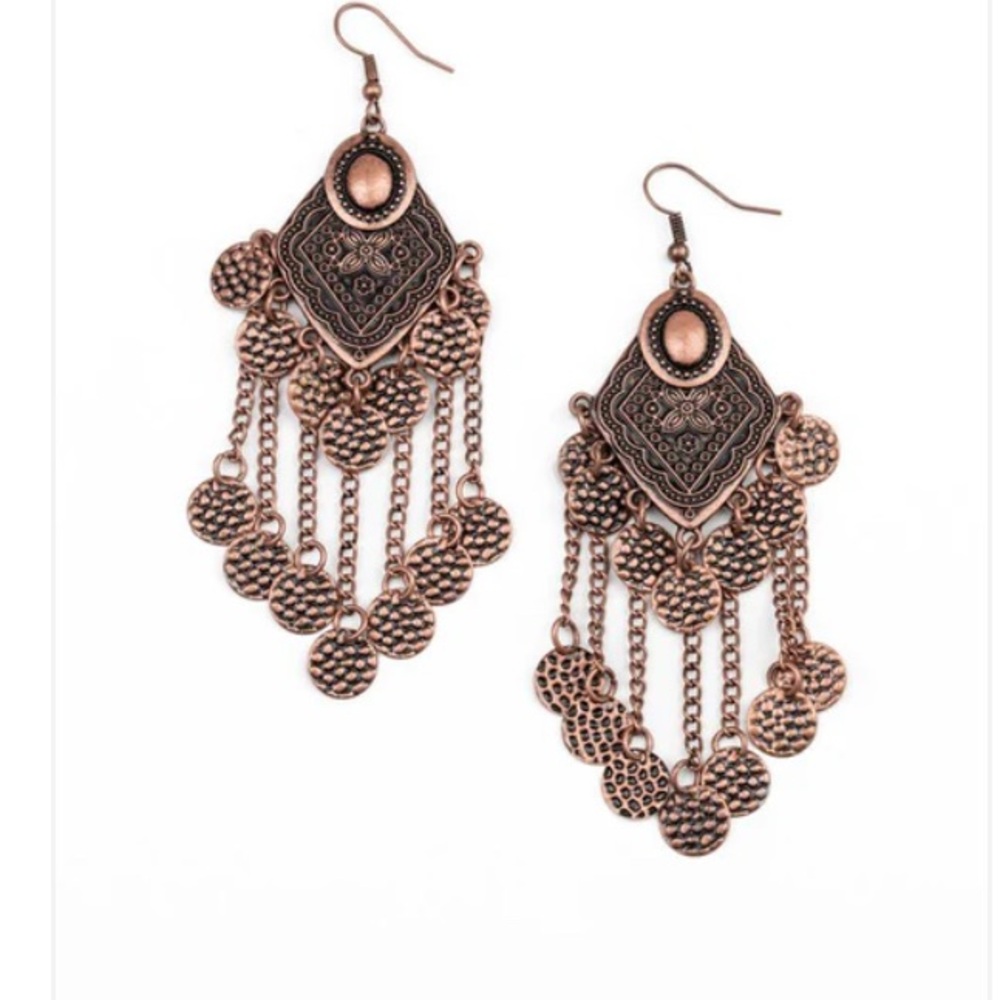 Paparazzi Garden Explorer Copper Earrings - Picture 2 of 2